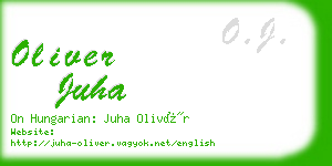 oliver juha business card